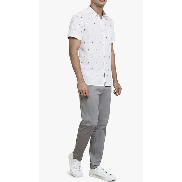 "Kenneth Cole Men's Penguin Print Button-Down Shirt" Size 2XL mens116 - Picture 2 of 5